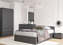 Кровать КРО 1600 графит